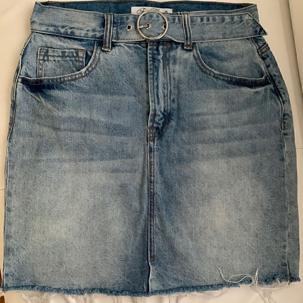 Free Heart Denim Skirt. Size Small